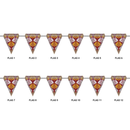 Flag Garland | Red & Yellow | Deco