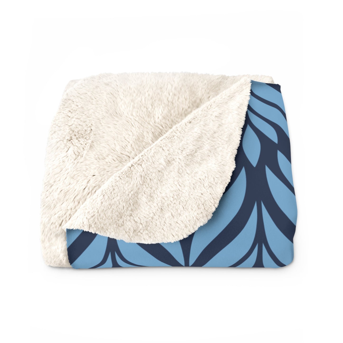 Sherpa Blanket | Light Blue & White | Palm