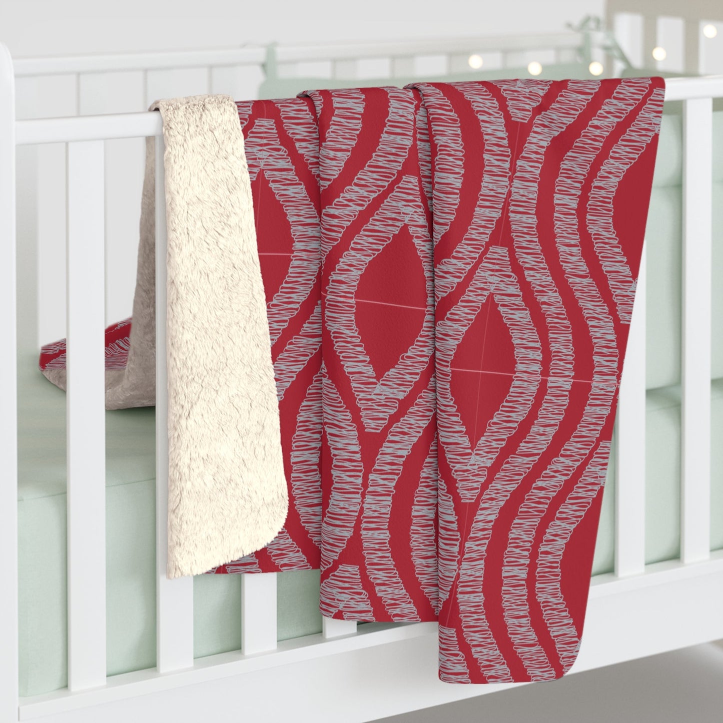 Sherpa Blanket | Red & Gray | Ogee