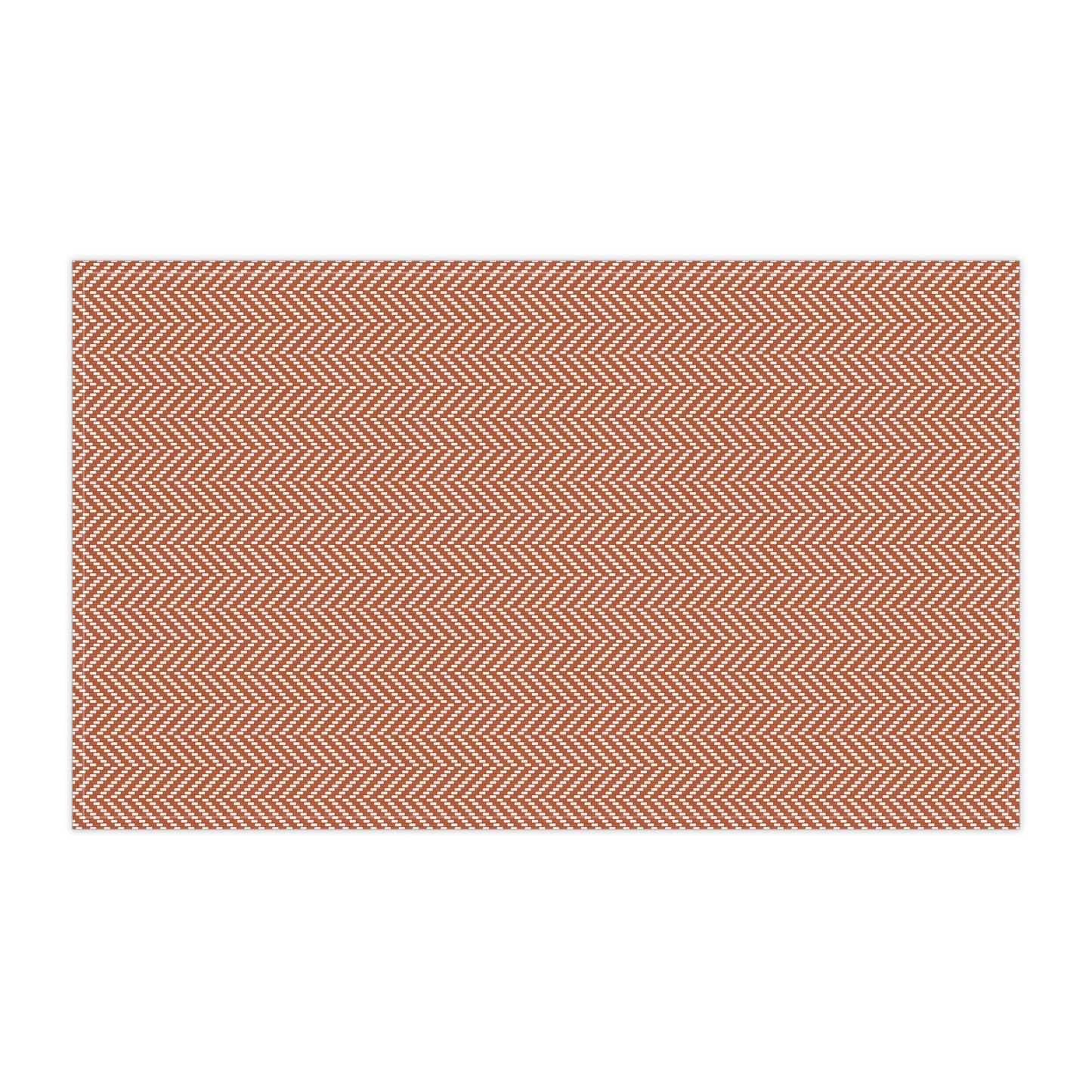 Tea Towels | Dark Orange & White | Herringbone