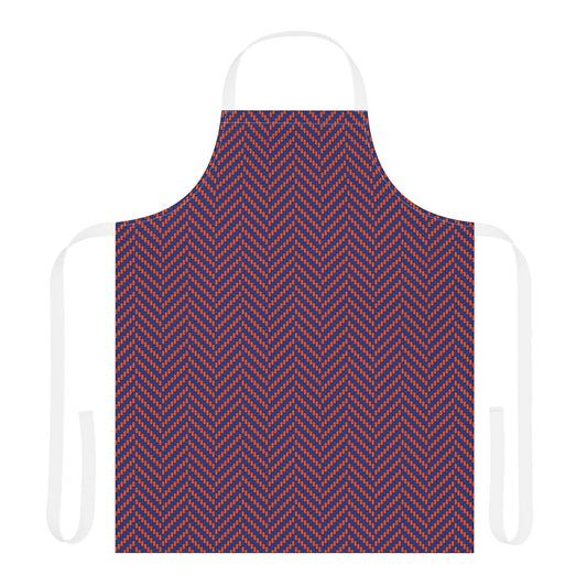 Apron | Bright Blue & Orange | Herringbone