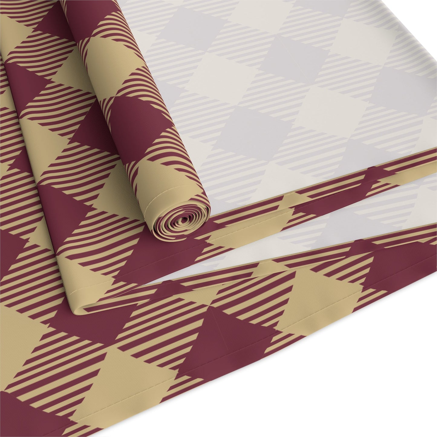 Table Runner | Maroon & Gold | Gingham