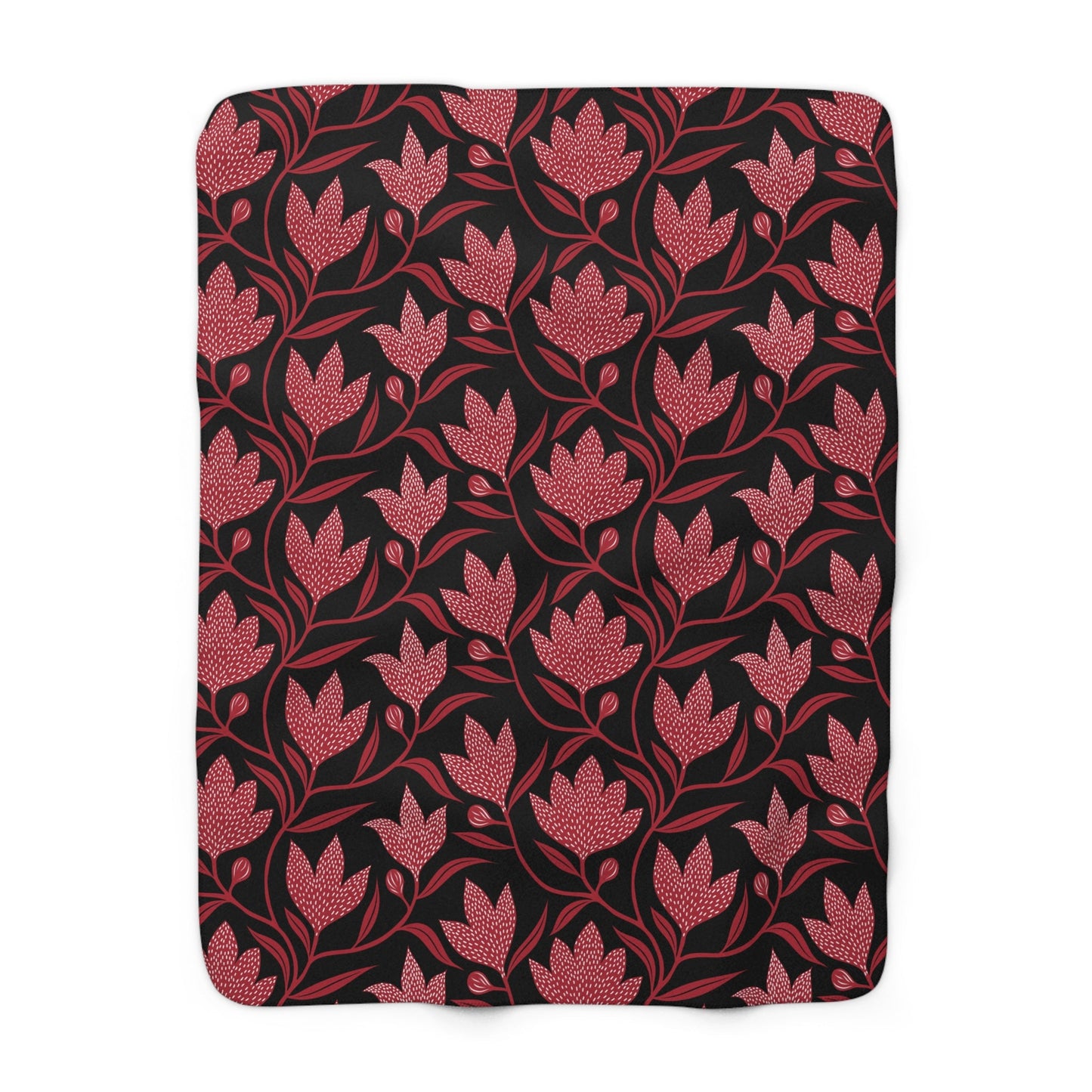 Sherpa Blanket | Red & Black | Magnolia