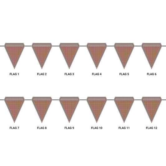 Flag Garland | Maroon & Gold | Houndstooth