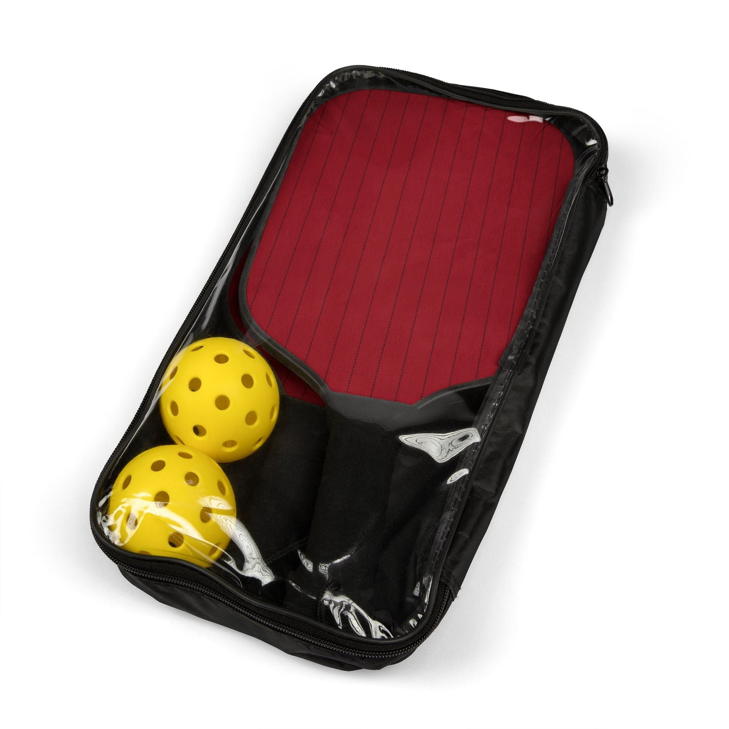 Pickleball Paddle Kit | Red & Black | Pinstripe