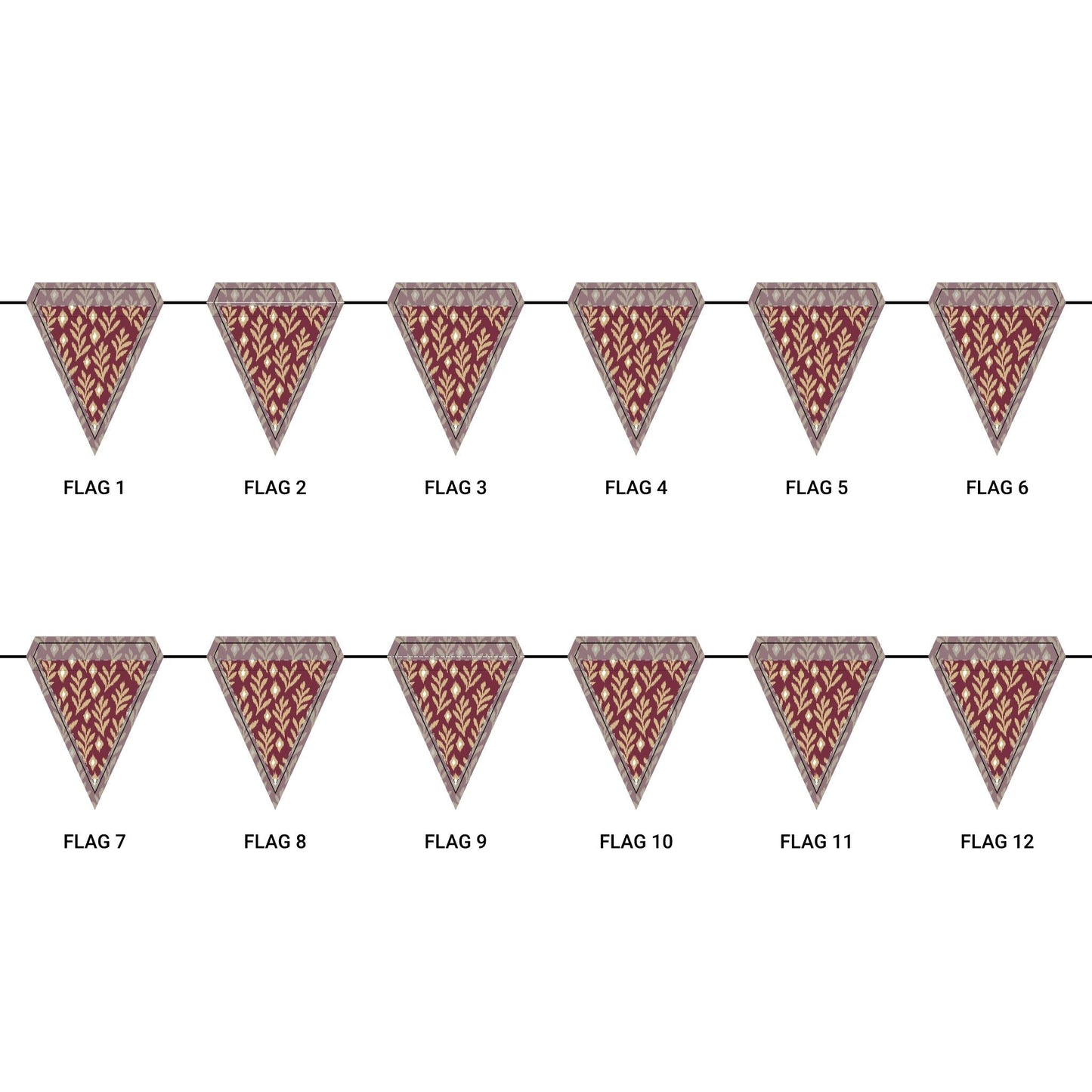 Flag Garland | Maroon & Gold | Laurel