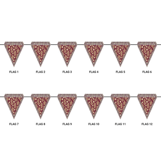 Flag Garland | Maroon & Gold | Laurel