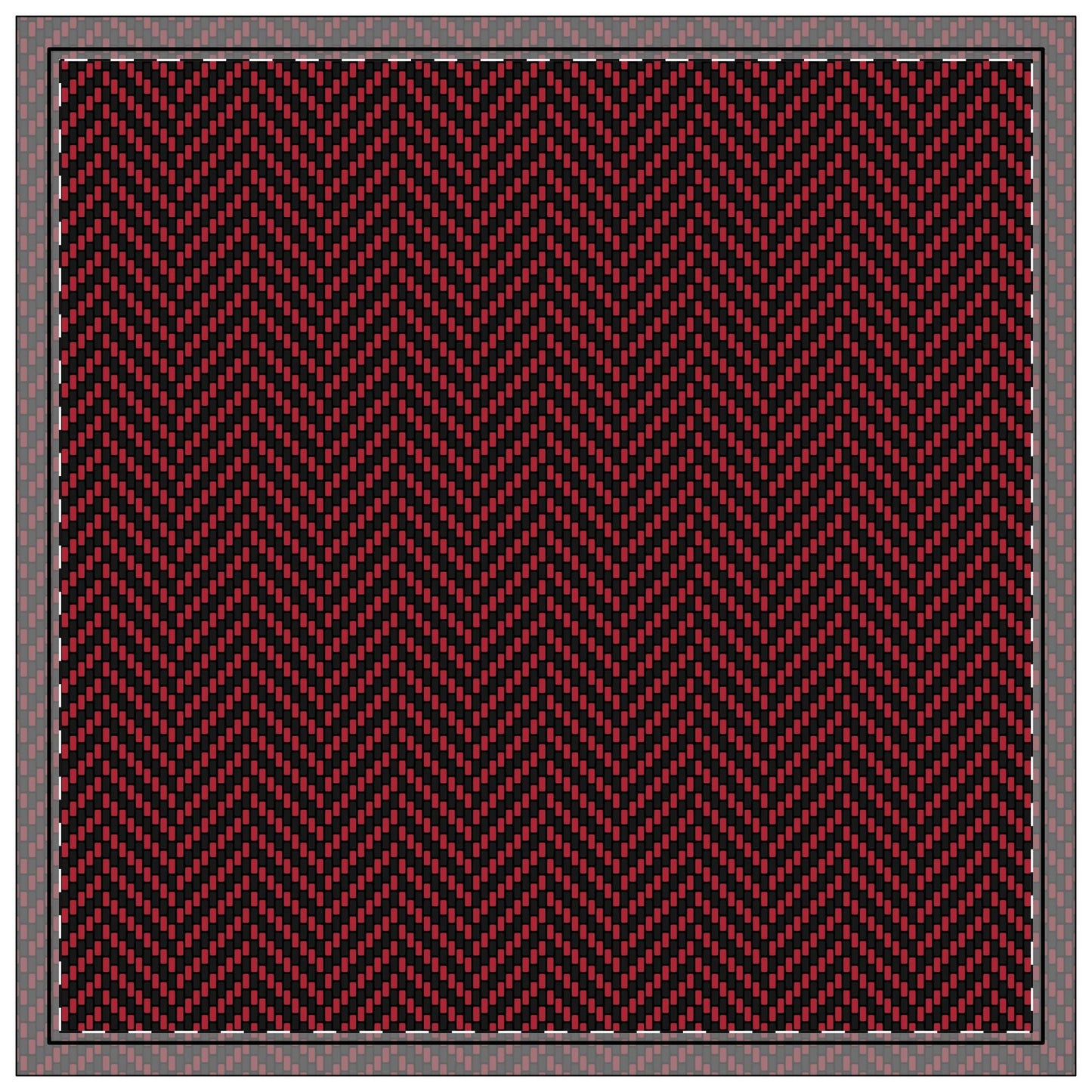 Napkins | Red & Black | Herringbone