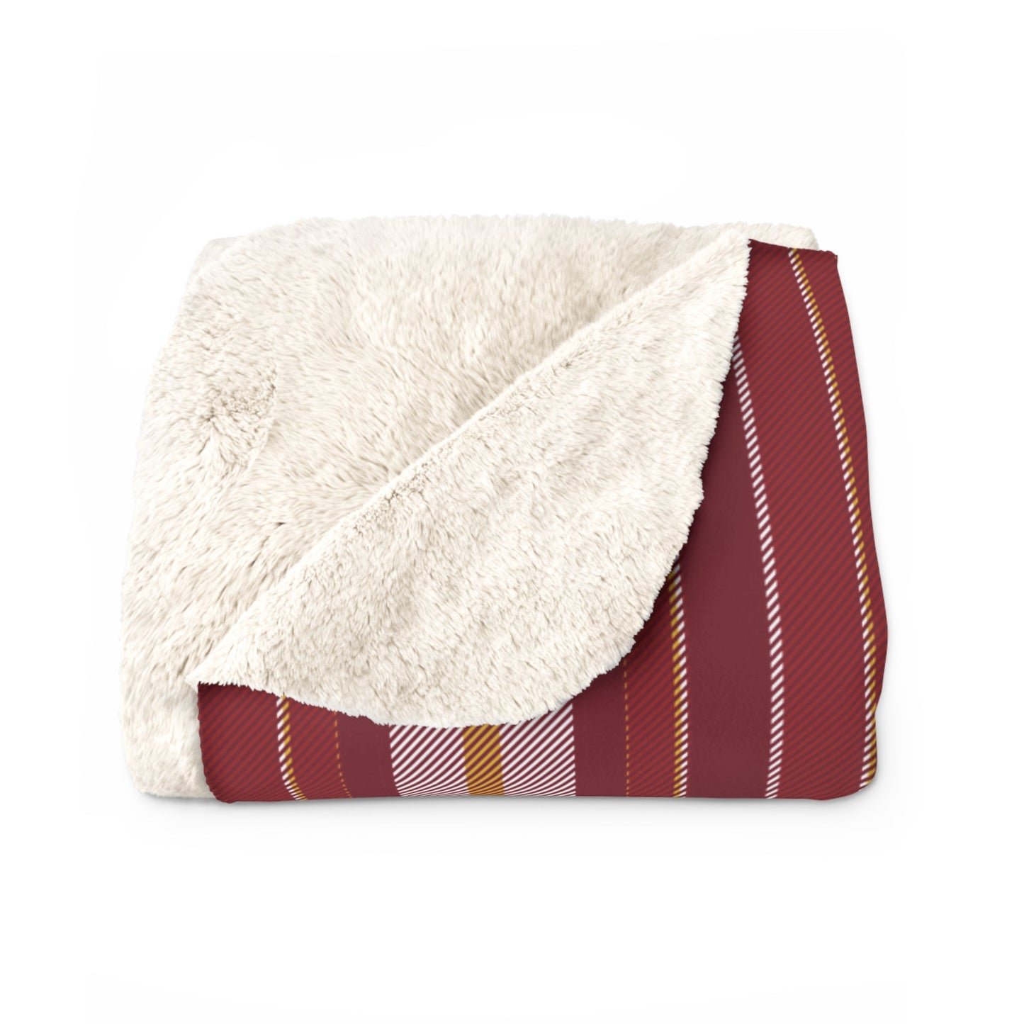 Sherpa Blanket | Red & Yellow | Stripe