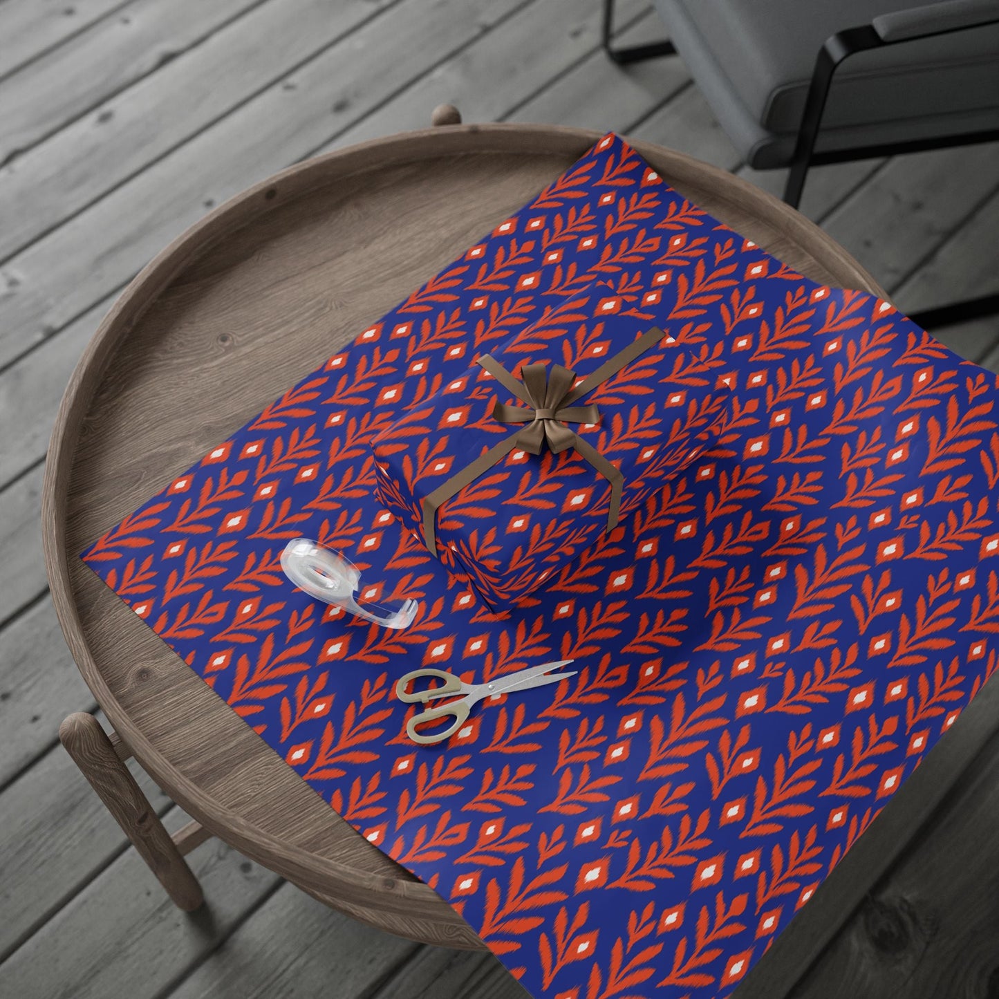 Gift Wrap | Bright Blue & Orange | Laurel