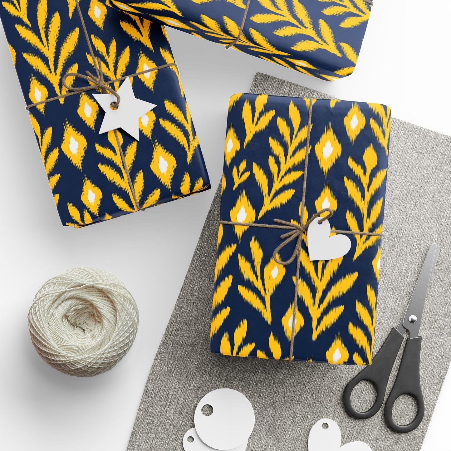 Gift Wrap | Yellow & Blue | Laurel
