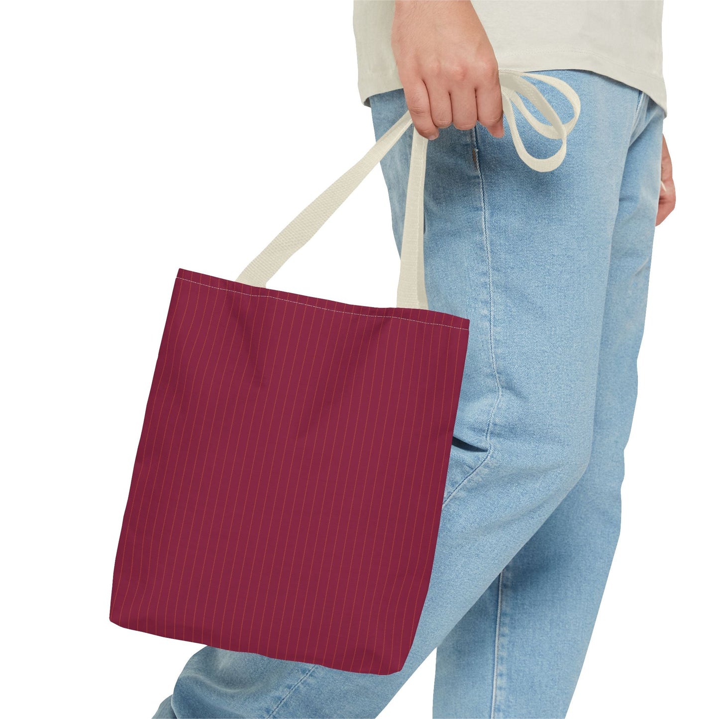 Tote Bags | Maroon & Orange | Pinstripe