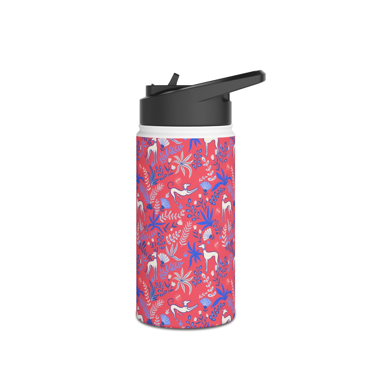 Insulated Water Bottle | Greyhounds | Pink Fern
