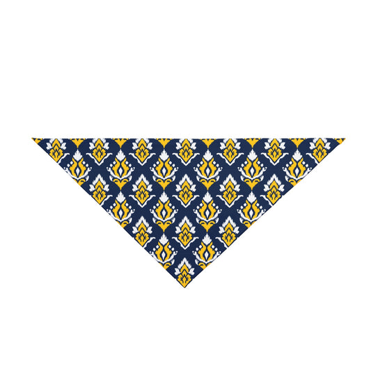 Pet Bandana | Yellow & Blue | Ikat