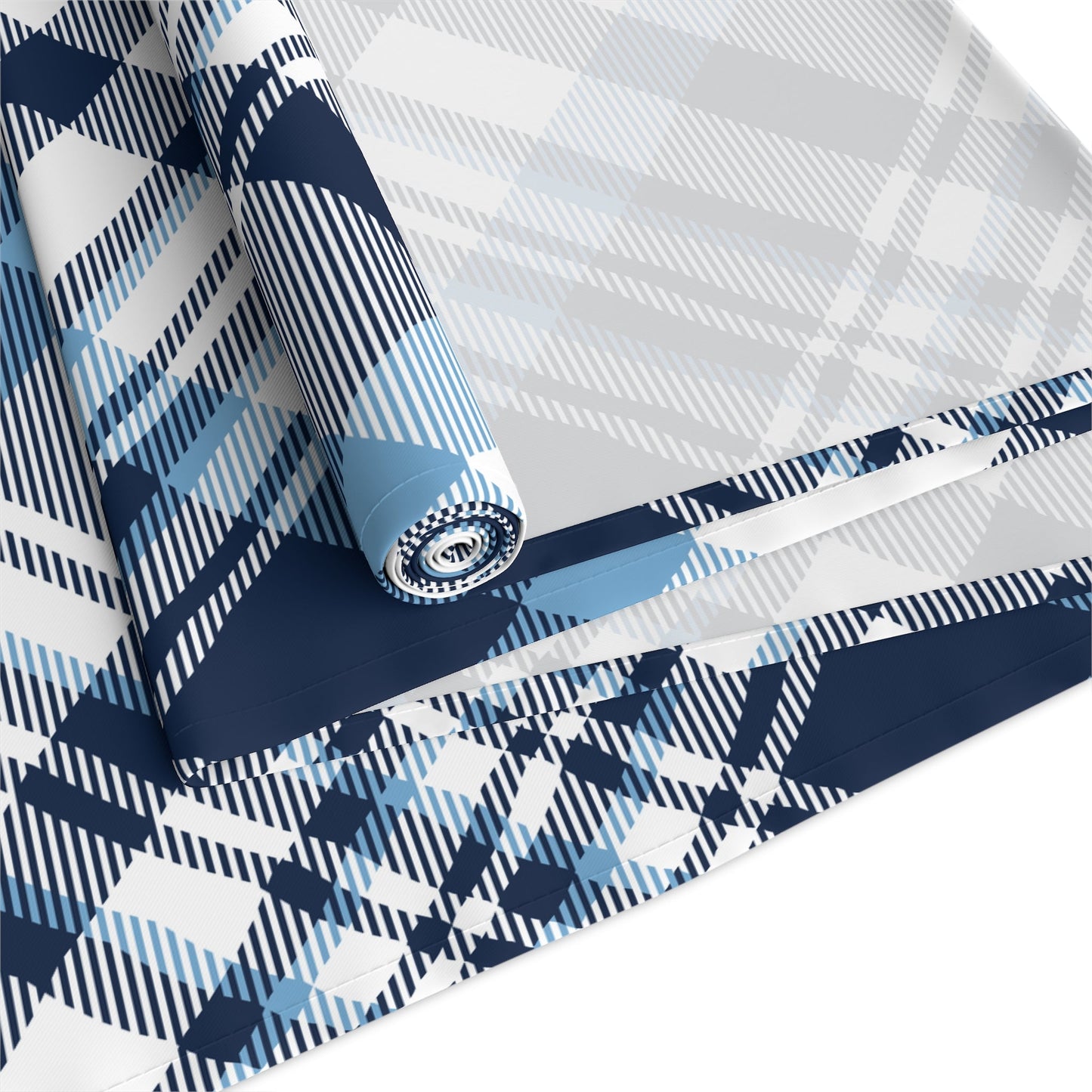 Table Runner | Light Blue & White | Tartan