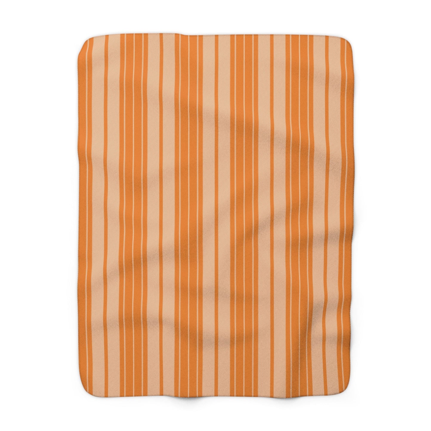 Sherpa Blanket | Orange & White | Stripe