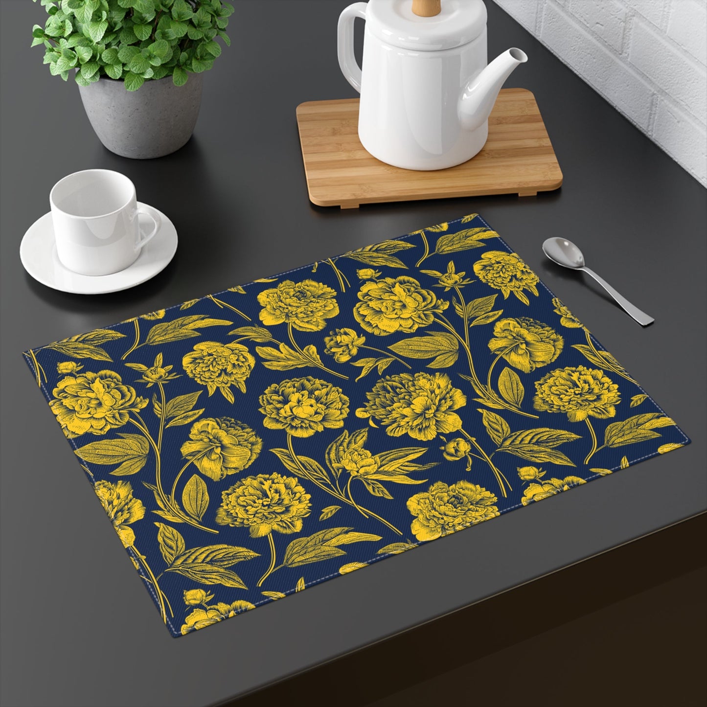 Placemat | Yellow & Blue | Peony