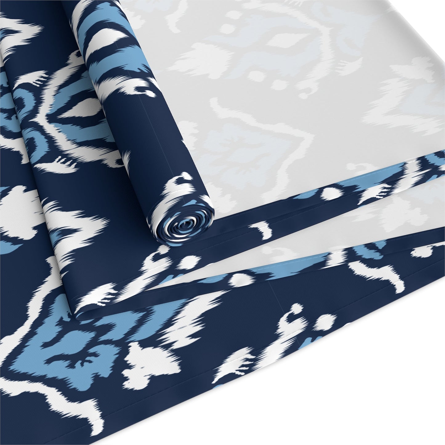 Table Runner | Light Blue & White | Ikat