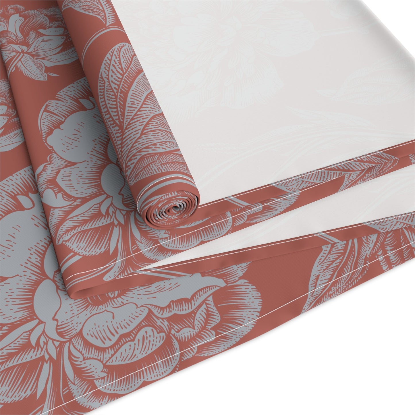 Table Runner | Red & Gray | Peony