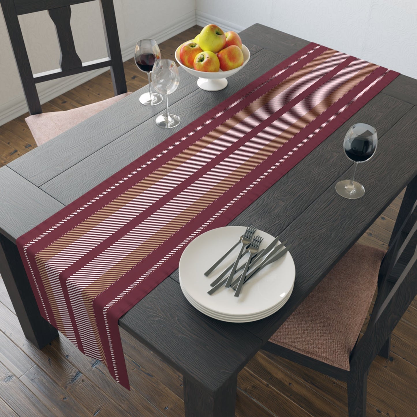 Table Runner | Maroon & Gold | Stripe