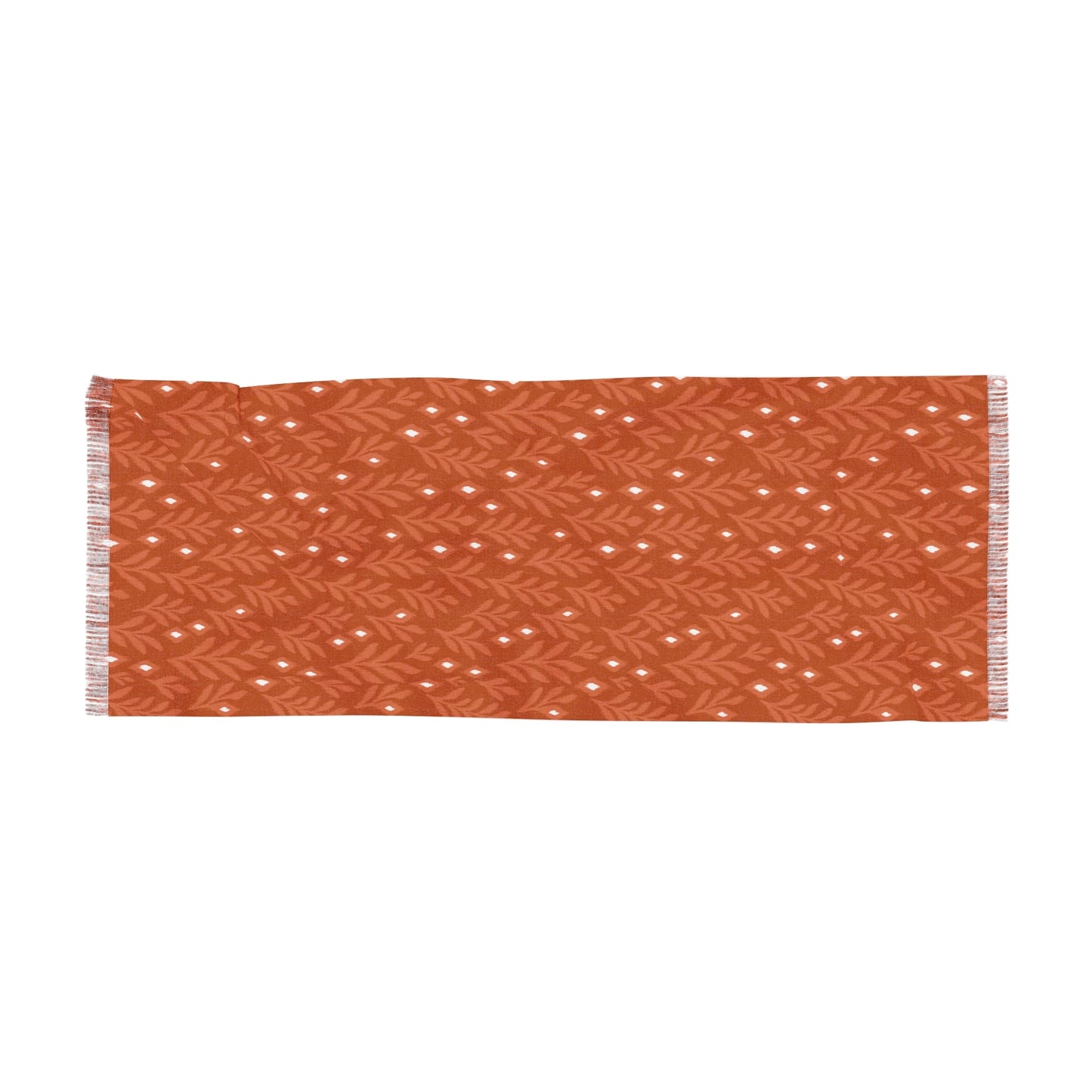 Scarf | Dark Orange & White | Laurel