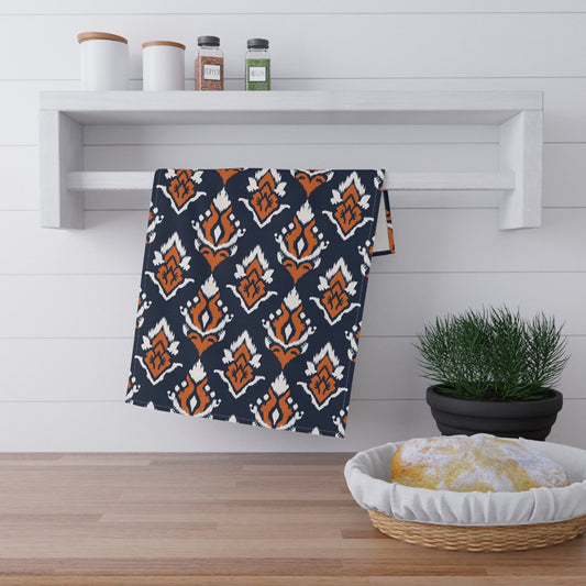 Tea Towels | Orange & Blue | Ikat
