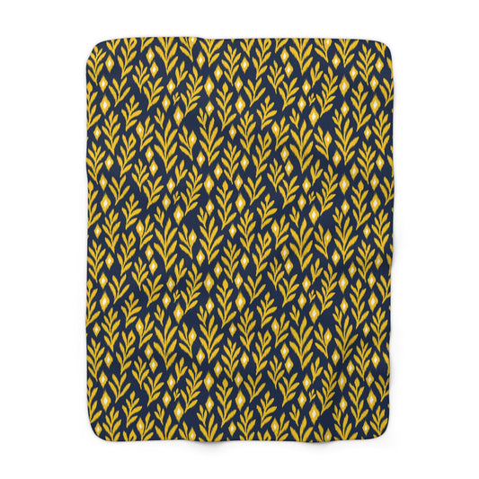 Sherpa Blanket | Yellow & Blue | Laurel