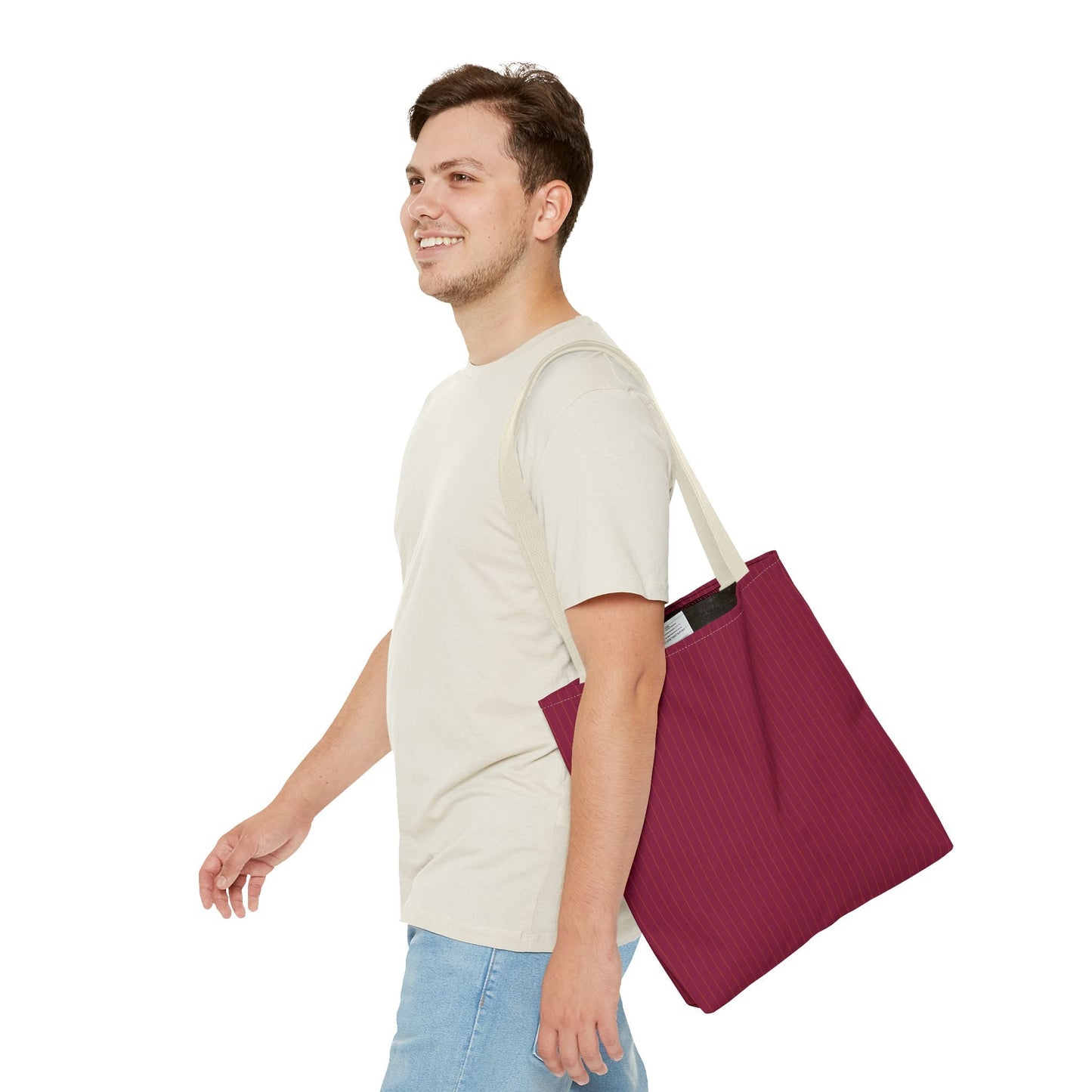 Tote Bags | Maroon & Orange | Pinstripe