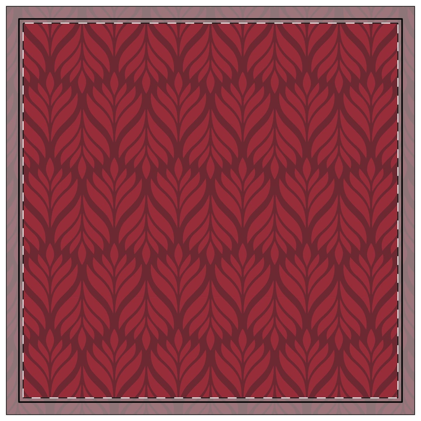 Napkin 4-set | Maroon & White | Palm