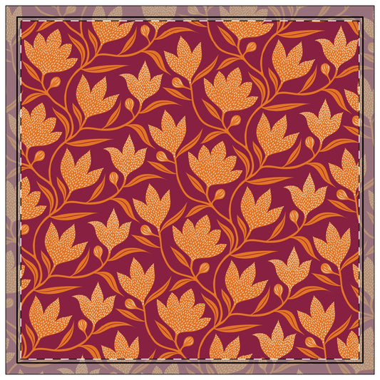 Napkins | Maroon & Orange | Magnolia