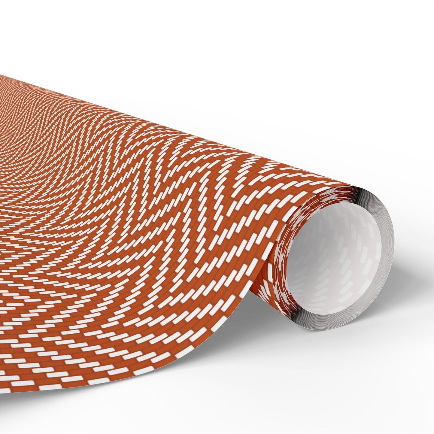 Gift Wrap | Dark Orange & White | Herringbone