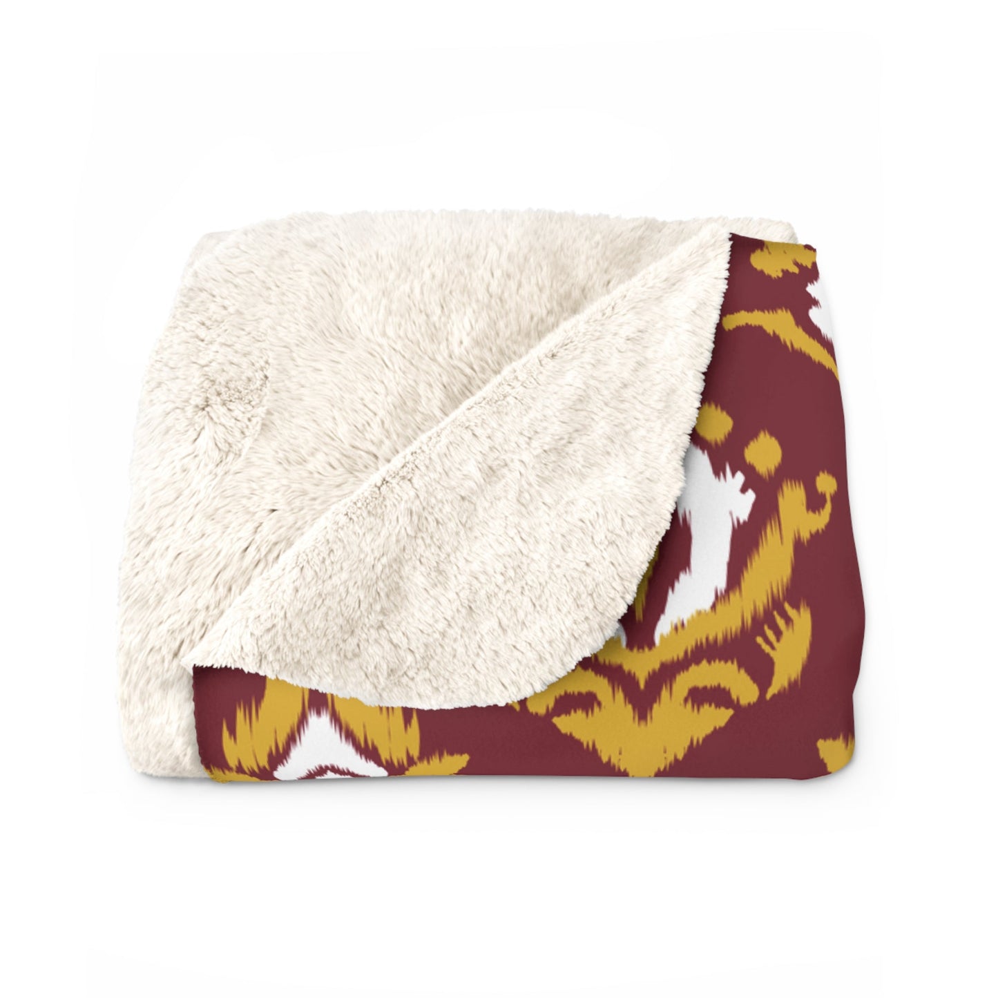 Sherpa Blanket | Red & Yellow | Ikat