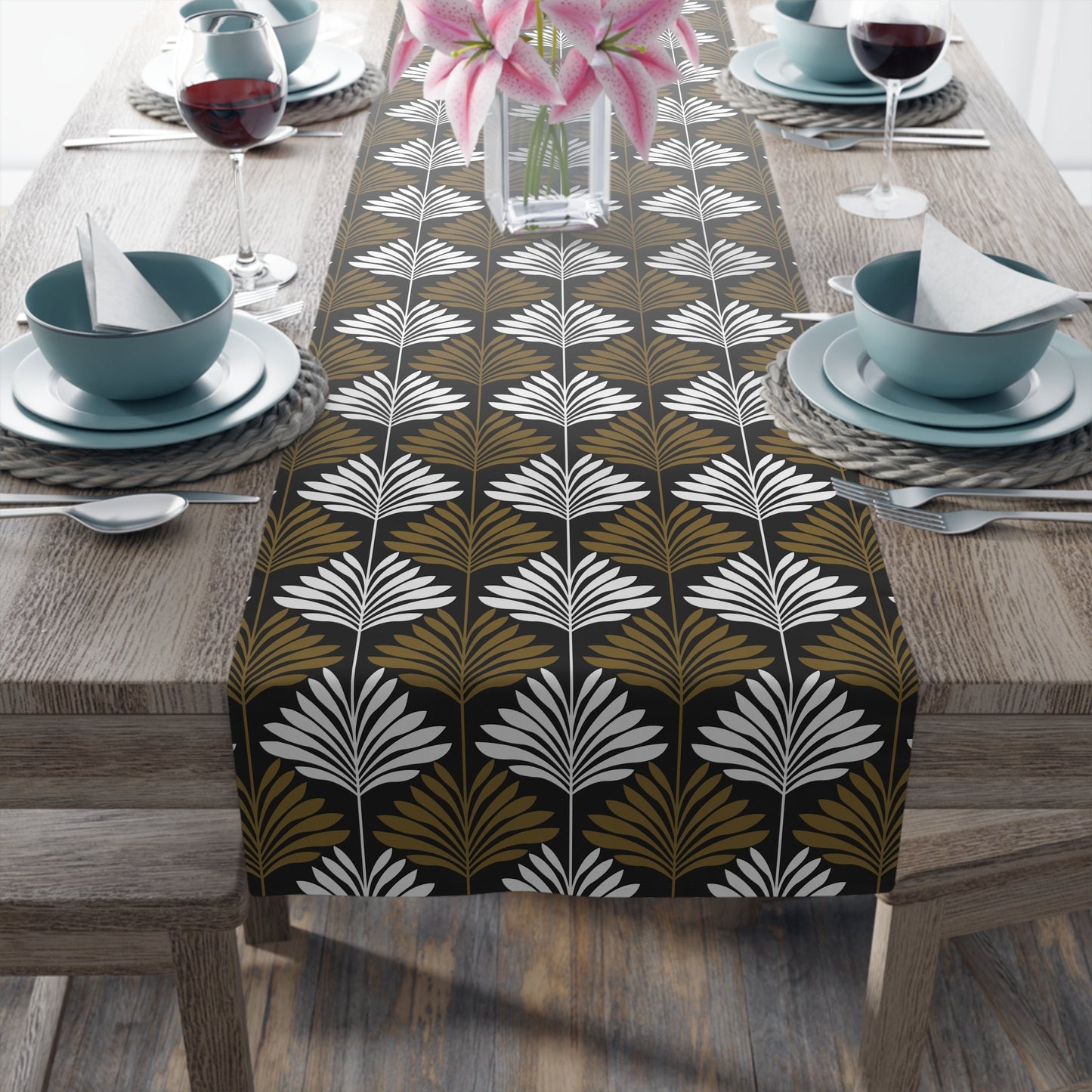 Table Runner | Black & Gold | Deco