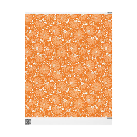 Gift Wrap | Orange & White | Bellis