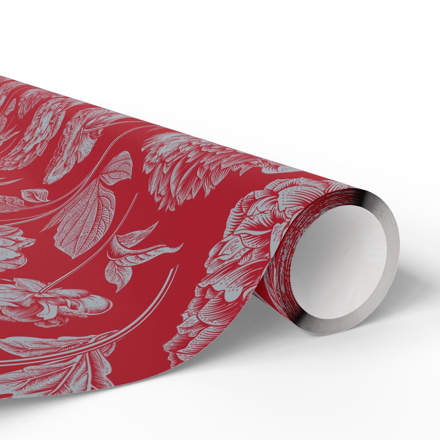 Gift Wrap | Red & Gray | Peony