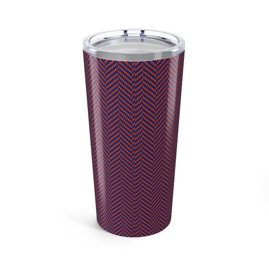 Tumbler | Bright Blue & Orange | Herringbone
