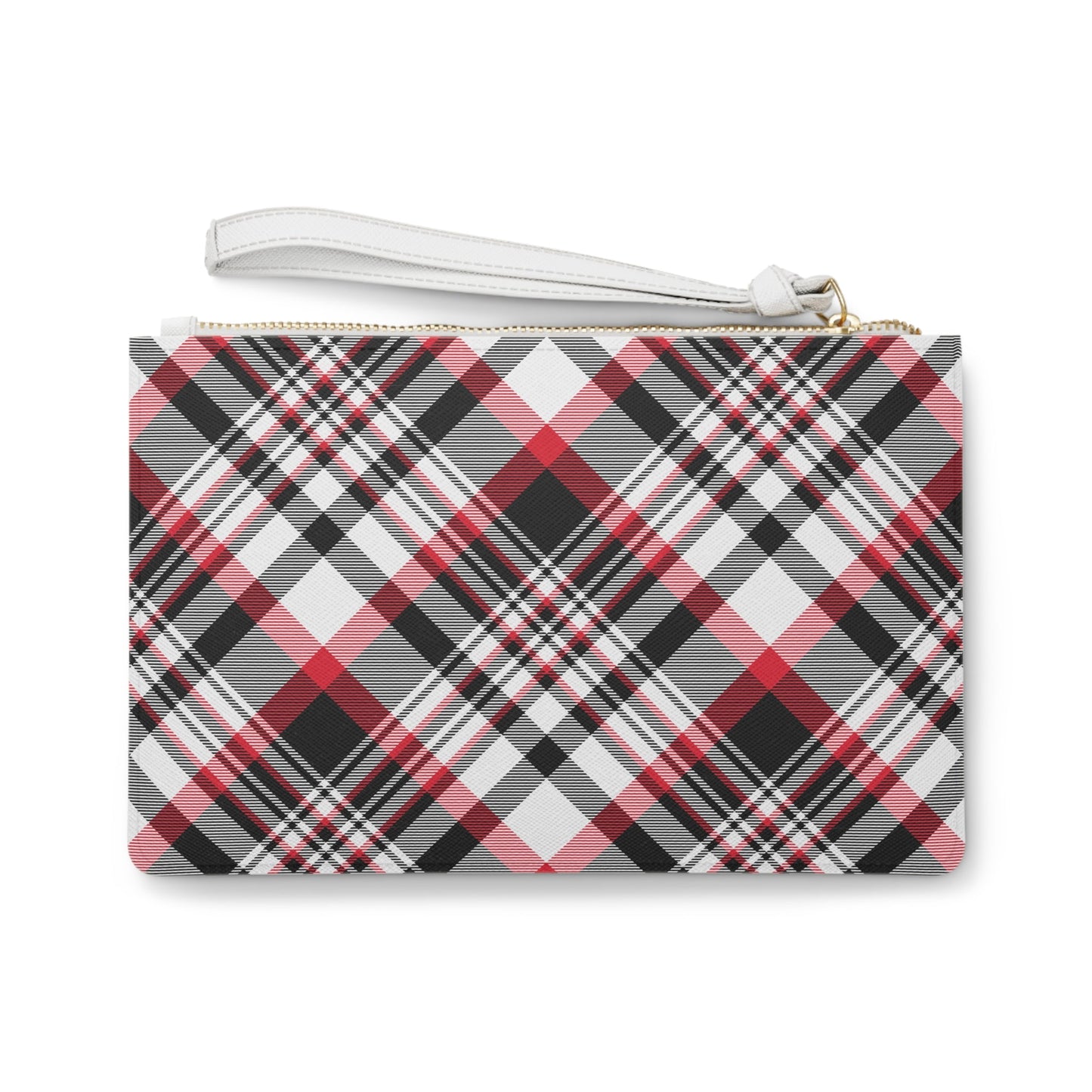 Clutch Bag | Red & Black | Tartan