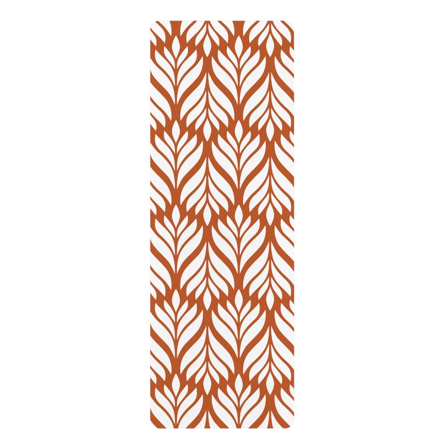 Yoga Mat | Dark Orange & White | Palm