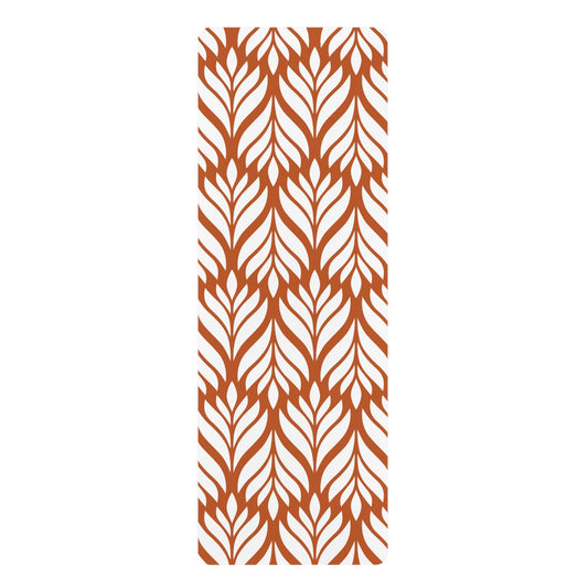Yoga Mat | Dark Orange & White | Palm