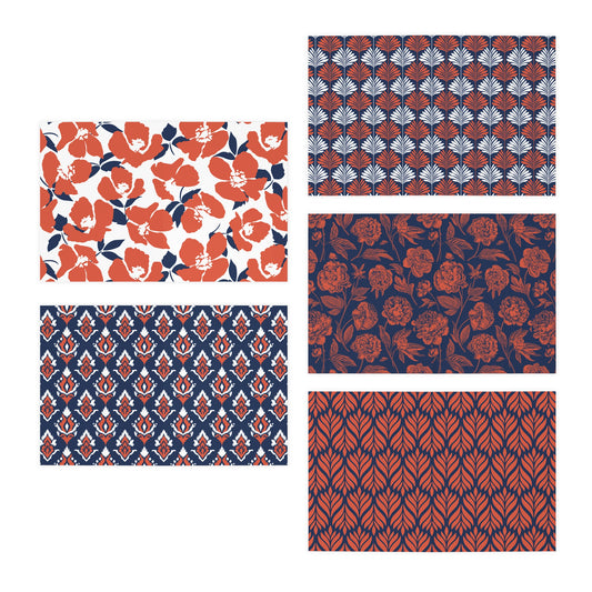 Multi-Design Note Cards, 5-Pack | Charlottesville, Virginia | Floral