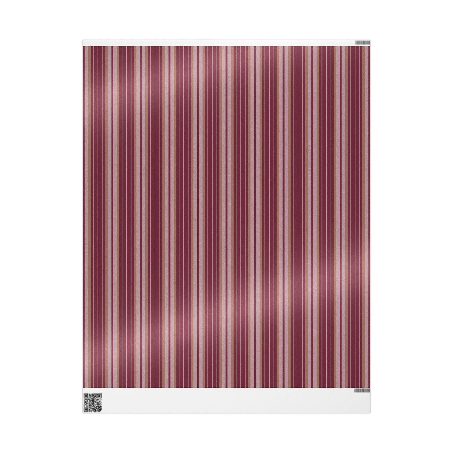 Gift Wrap | Maroon & Gold | Stripe
