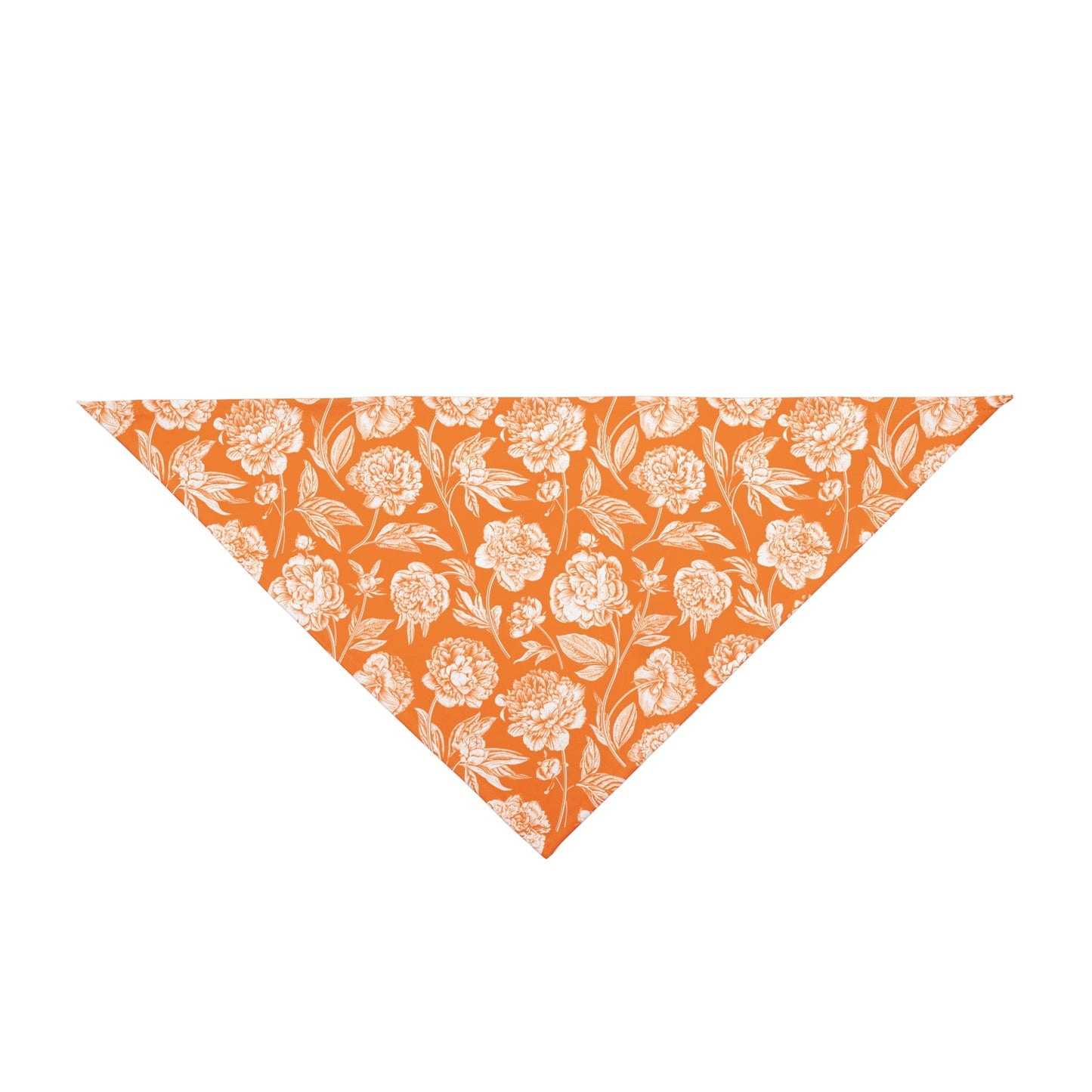 Pet Bandana | Orange & White | Peony