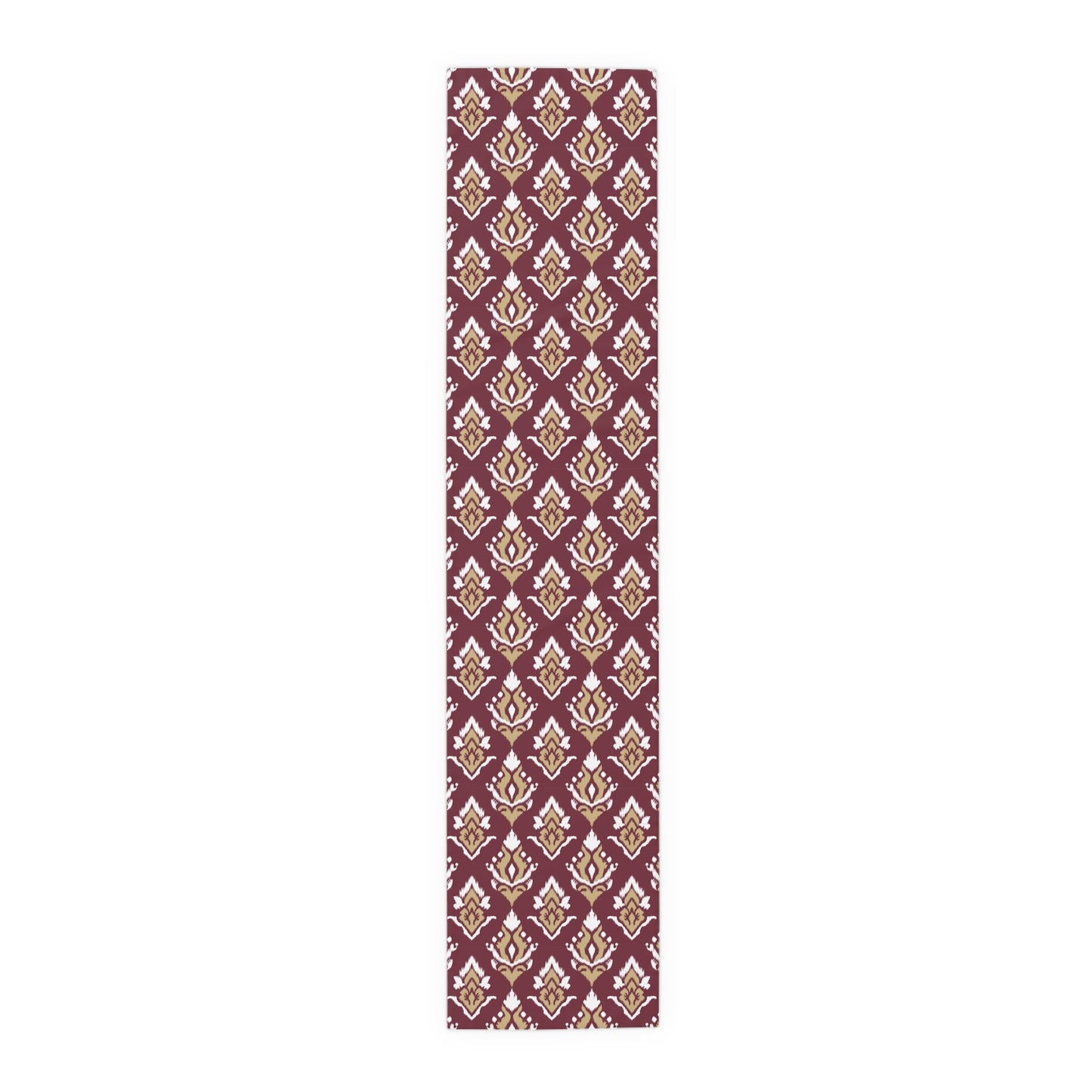 Table Runner | Maroon & Gold | Ikat