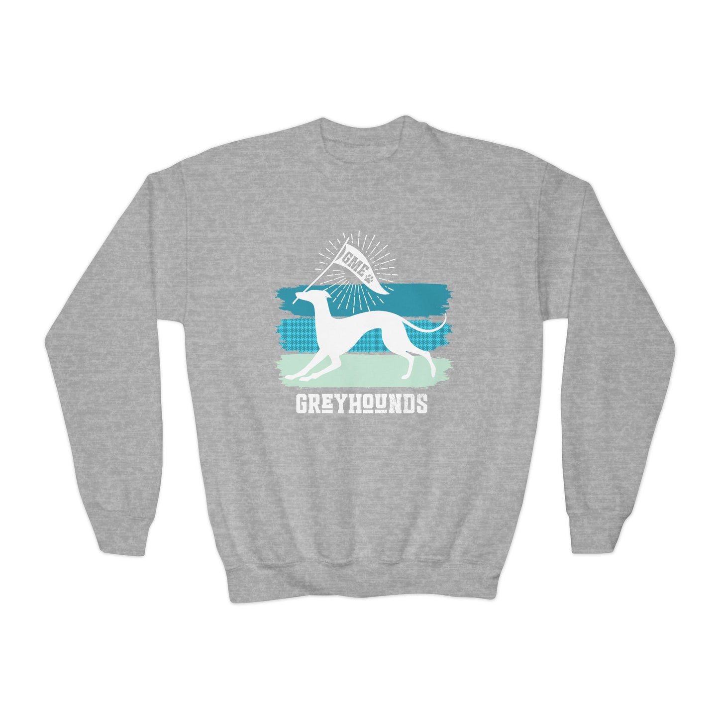 Youth Crewneck Sweatshirt | Greyhounds | Teal Flag