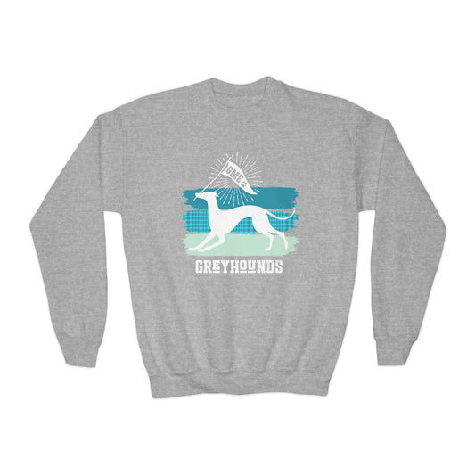 Youth Crewneck Sweatshirt | Greyhounds | Teal Flag