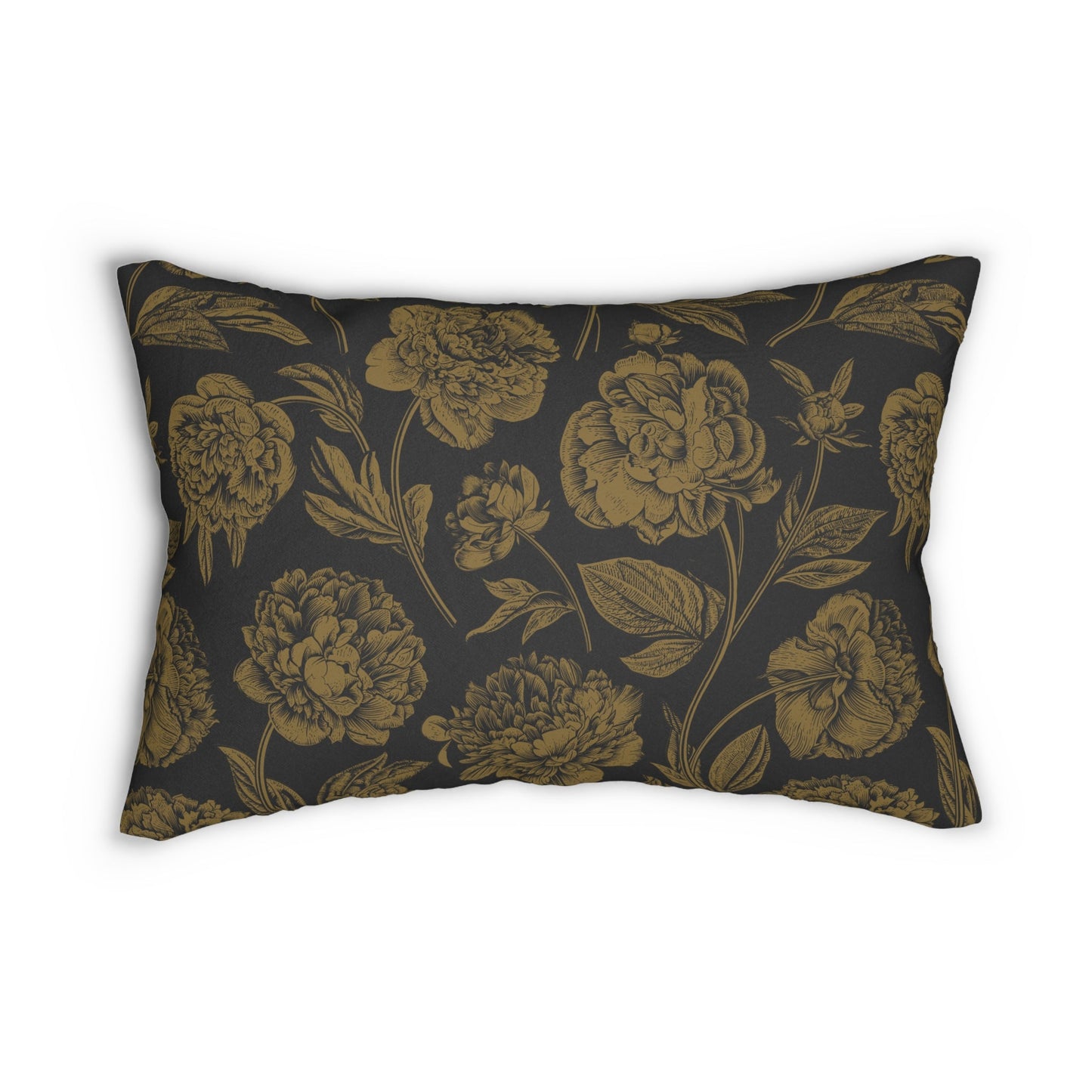 Pillow | Black & Gold | Peony