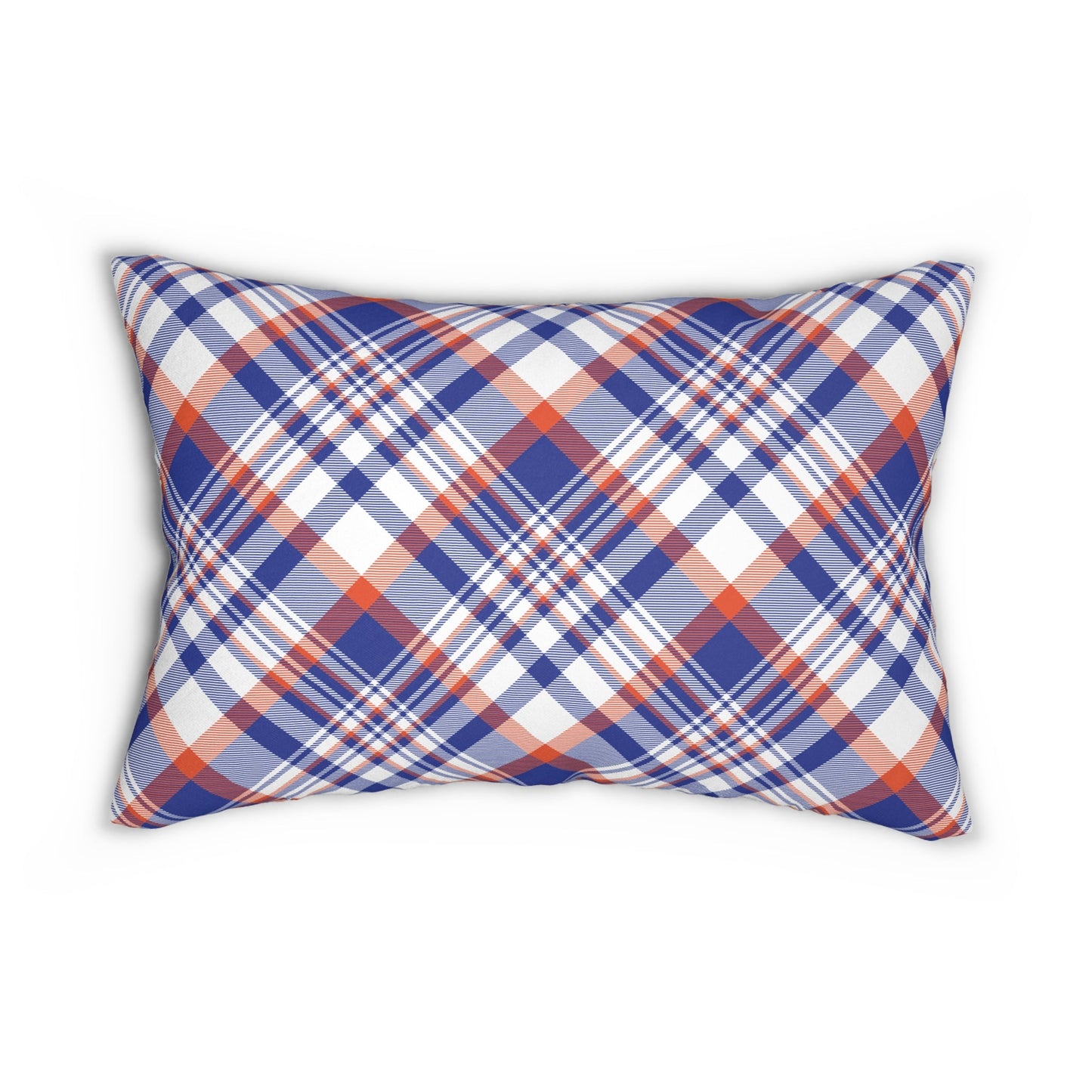 Pillow | Bright Blue & Orange | Tartan