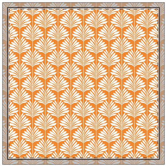 Napkin 4-set | Orange & White | Deco
