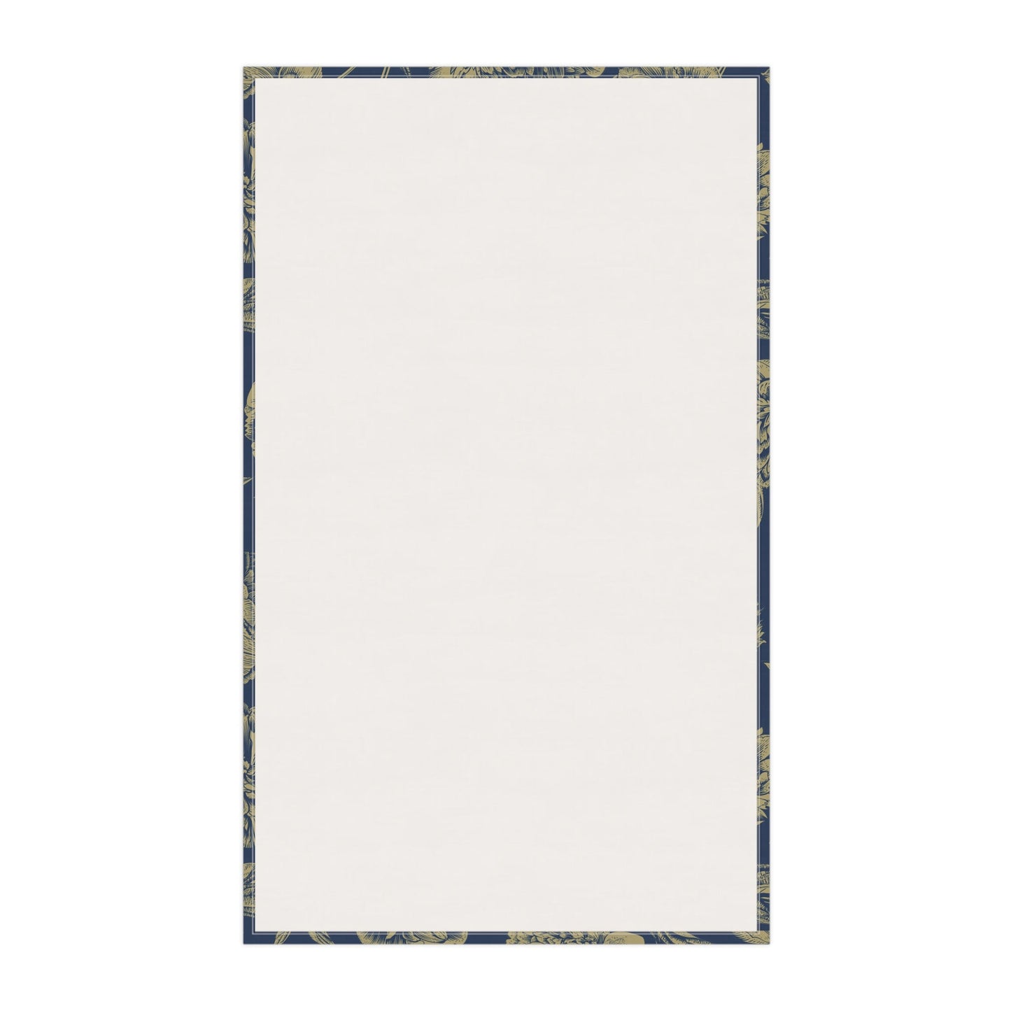 Tea Towel | Blue & Gold | Peony