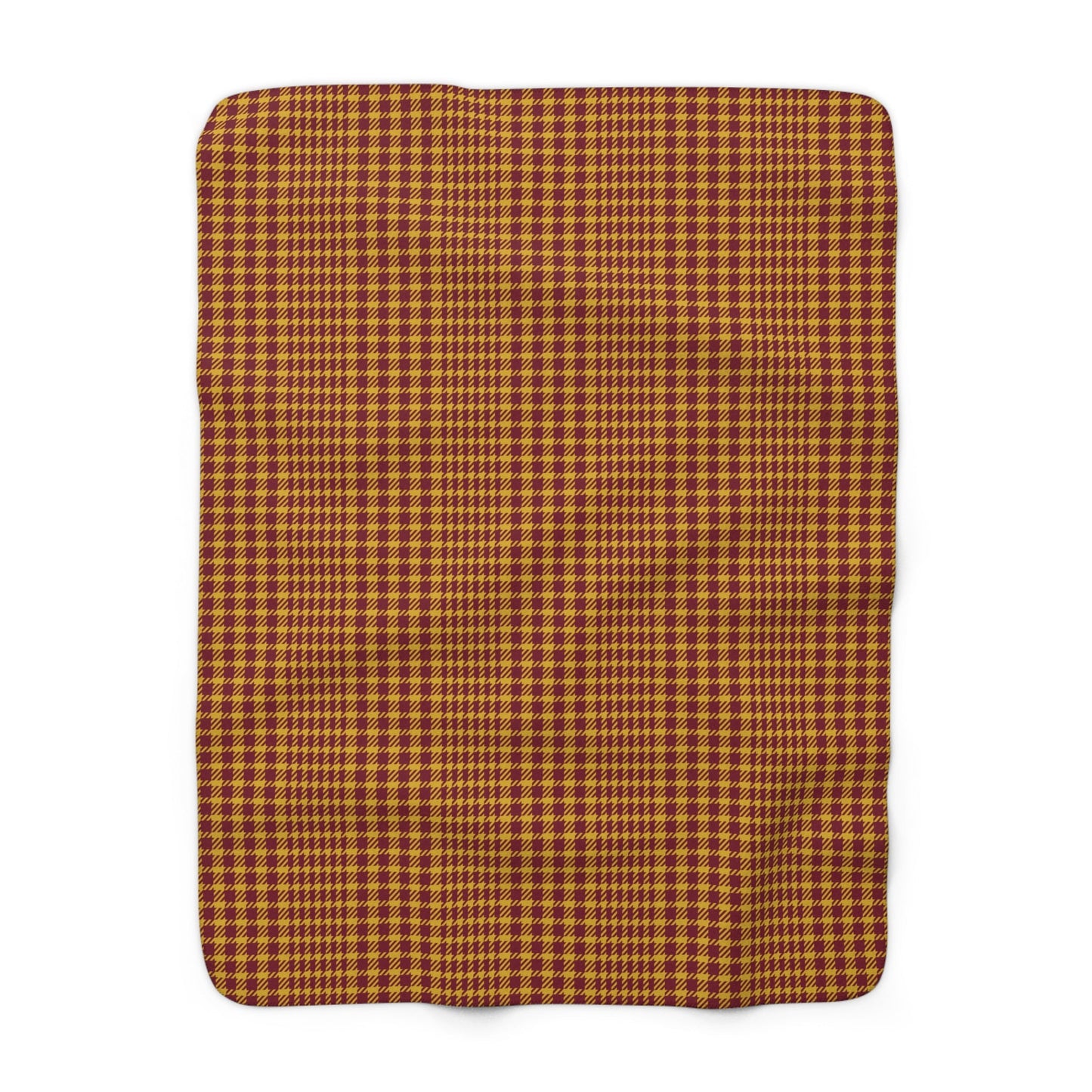 Sherpa Blanket | Red & Yellow | Tweed